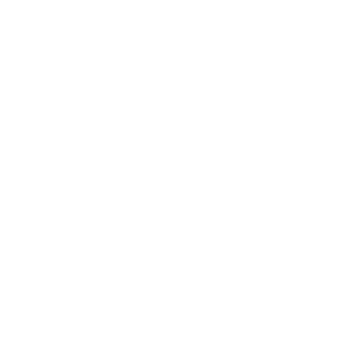 Logo with a hammer that forms a house in white.